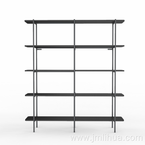 Double wide 5 shelves bookcase